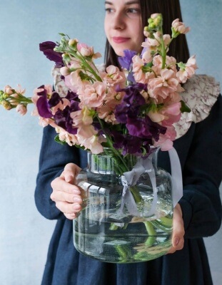 Моно букет 1 раз в неделю (подписка на месяц)Размер:S